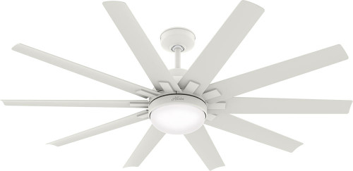 Hunter 50720 Overton Contemporary Matte White LED Exterior 60" Home Ceiling Fan