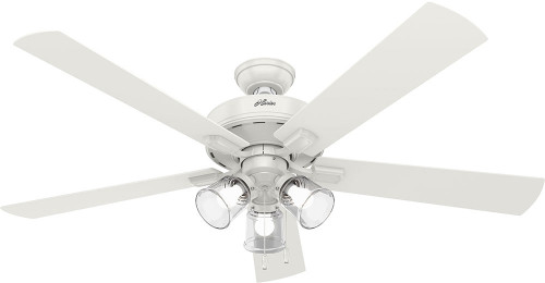 Hunter 51103 Crestfield Fresh White LED 60" Home Ceiling Fan