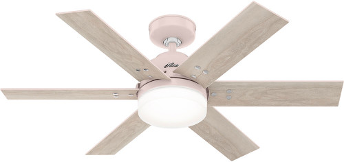 Hunter 51207 Pacer Contemporary Blush Pink LED 44" Ceiling Fan