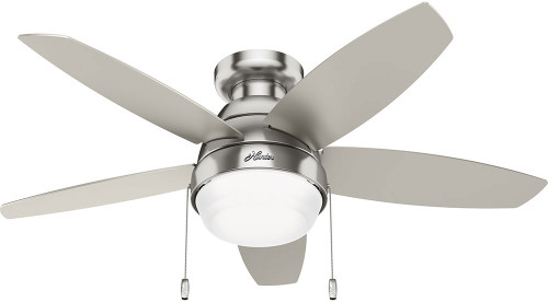 Hunter 51223 Lilliana Modern Brushed Nickel LED 44" Home Ceiling Fan