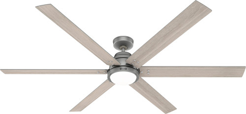 Hunter 51884 Gravity Matte Silver LED 72" Ceiling Fan