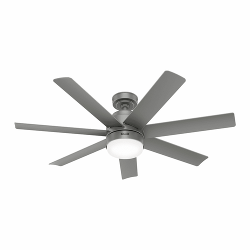 Hunter 52376 Brazos Modern Matte Silver LED 52" Ceiling Fan