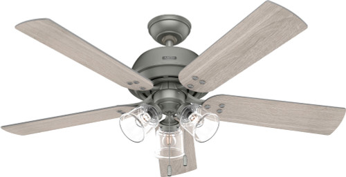 Hunter 52382 Shady Grove Matte Silver LED 52" Ceiling Fan