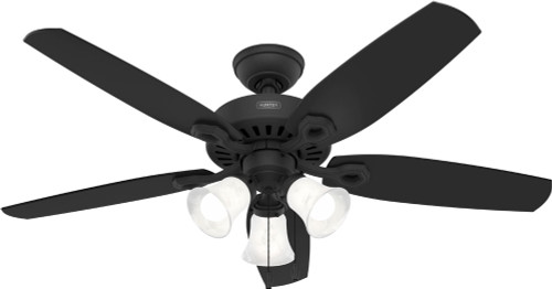 Hunter 52387 Builder Plus Matte Black LED Home Ceiling Fan