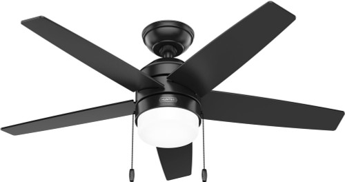 Hunter 52492 Bardot Modern Matte Black LED 44" Home Ceiling Fan