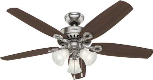 Hunter 53237 Builder Brushed Nickel LED 52" Ceiling Fan