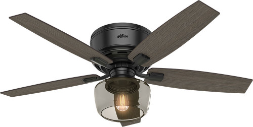 Hunter 53393 Bennett Matte Black LED 52" Ceiling Fan