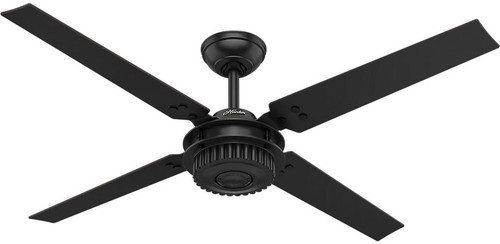 Hunter 59235 Chronicle Contemporary Matte Black / Black Willow Interior / Exterior 54" Ceiling Fan