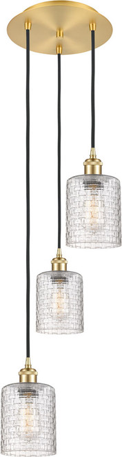 Innovations 113B-3P-G112C-5CL Ballston Cobbleskill Contemporary LED Multi Ceiling Pendant Light