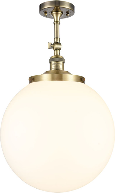 Innovations 201F-AB-G201-6 Franklin Restoration Beacon Antique Brass LED 6" Ceiling Light Fixture