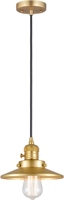 Innovations 201CSW-SG-M4 Franklin Restoration Railroad Satin Gold LED Mini Drop Ceiling Lighting