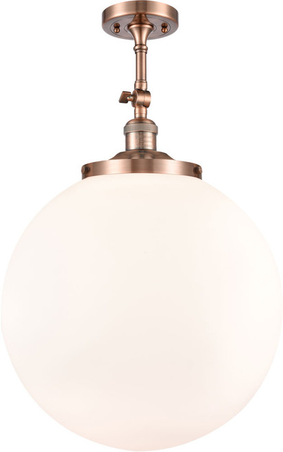 Innovations 201F-AC-G201-6 Franklin Restoration Beacon Antique Copper LED 6" Overhead Lighting