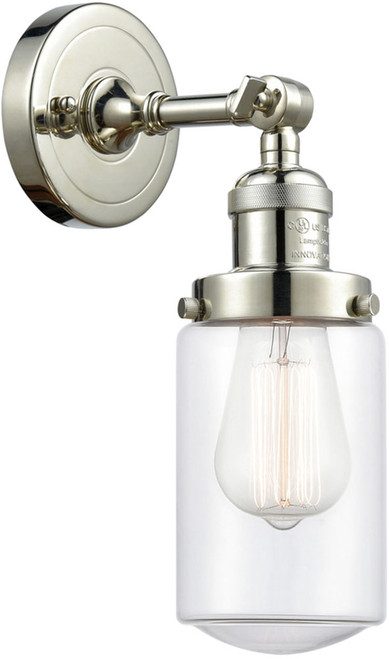 Innovations 203-PN-G312 Franklin Restoration Dover Polished Nickel LED Wall Sconce Lighting