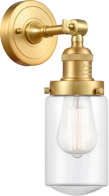 Innovations 203-SG-G312 Franklin Restoration Dover Satin Gold LED Lamp Sconce