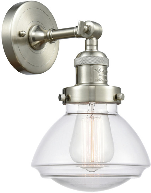Innovations 203-SN-G322 Franklin Restoration Olean Brushed Satin Nickel LED Wall Light Fixture