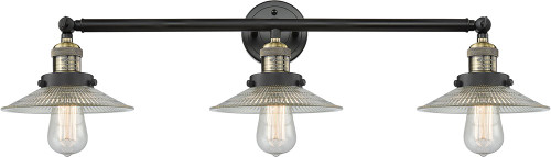 Innovations 205-BAB-G2 Franklin Restoration Halophane Black Antique Brass LED 3-Light Bathroom Sconce Lighting