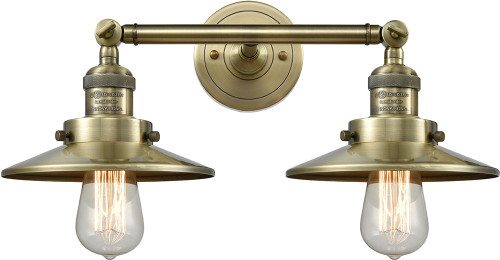 Innovations 208-AB-M4 Railroad Modern Antique Brass 2-Light Bath Lighting Fixture