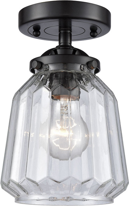 Innovations 284-1C-OB-G142 Nouveau Chatham Contemporary Oil Rubbed Bronze Ceiling Light Fixture