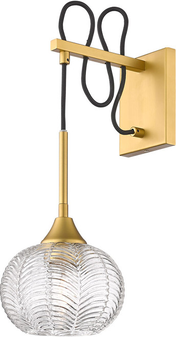 Innovations 323-1W-BB-G323-7CL Berkshire Modern Brushed Brass LED 7" Wall Sconce Lighting
