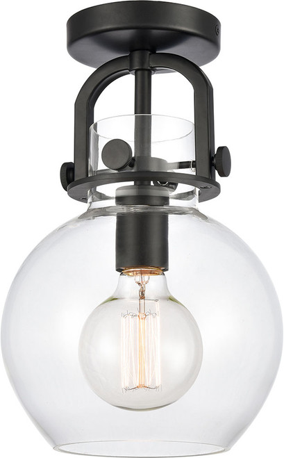 Innovations 410-1F-BK-8CL Newton Sphere Matte Black LED Overhead Light Fixture