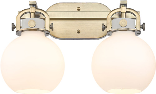 Innovations 410-2W-G410-7WH Newton Sphere Modern LED 2-Light Bathroom Vanity Light Fixture
