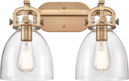 Innovations 410-2W-G412-7CL Newton Bell 2-Light Bath Light Fixture