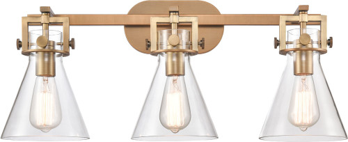 Innovations 411-3W-G411-7CL Newton Cone 3-Light Bathroom Lighting Fixture