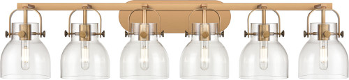 Innovations 423-6W-G412-6CL Pilaster II Bell Modern LED 6-Light Bathroom Wall Sconce