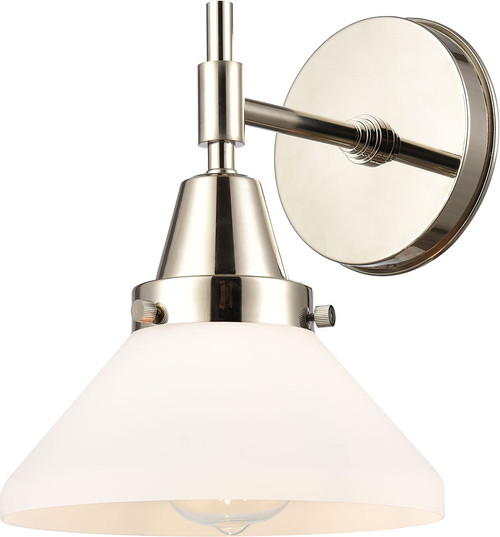 Innovations 447-1W-PN-G4471 Caden Polished Nickel White Caden Wall Light Sconce