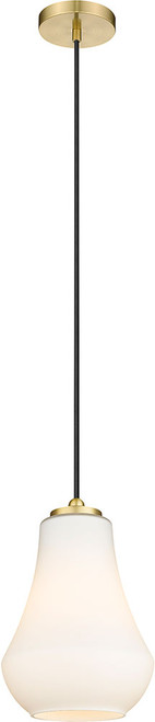 Innovations 490-1P-SG-G571-7 Fairfield Satin Gold Matte White Cased Fairfield LED Mini Pendant Hanging Light