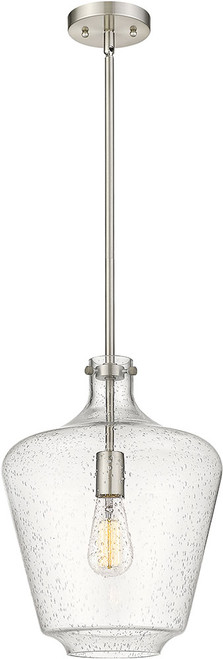 Innovations 493-1S-SN-G504-12 Lowell Brushed Satin Nickel Seedy Lowell LED Mini Drop Lighting Fixture