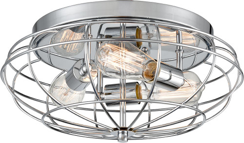 Innovations 510-3C-PC-LED Austere Muselet Contemporary Polished Chrome LED Ceiling Lighting