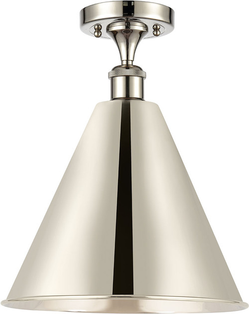 Innovations 516-1C-PN-MBC-16-PN Ballston Cone Polished Nickel LED 16" Ceiling Lighting Fixture