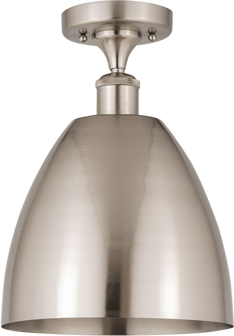 Innovations 516-1C-SN-MBD-9-SN Ballston Dome Brushed Satin Nickel LED 9" Overhead Lighting Fixture