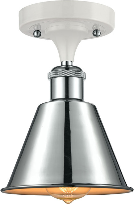 Innovations 516-1C-WPC-M8 Ballston Smithfield White and Polished Chrome LED Overhead Lighting