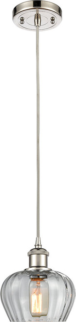 Innovations 516-1P-PN-G92 Ballston Fenton Polished Nickel LED Mini Hanging Light Fixture