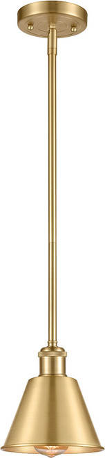 Innovations 516-1S-SG-M8 Ballston Smithfield Satin Gold LED Mini Lighting Pendant