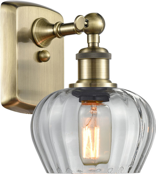 Innovations 516-1W-AB-G92 Ballston Fenton Antique Brass LED Lamp Sconce