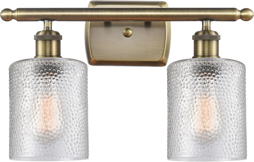 Innovations 516-2W-AB-G112 Ballston Cobbleskill Modern Antique Brass 2-Light Bathroom Lighting