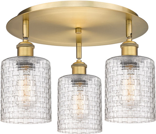 Innovations 516-3C-G112C-5CL Downtown Urban Cobbleskill Contemporary LED Flush Lighting