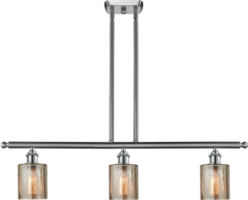 Innovations 516-3I-SN-G116 Ballston Cobbleskill Brushed Satin Nickel LED Kitchen Island Lighting