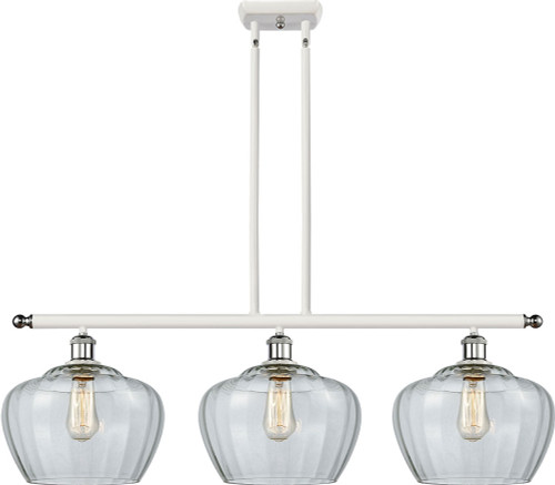 Innovations 516-3I-WPC-G92-L Ballston Fenton White and Polished Chrome LED Kitchen Island Lighting