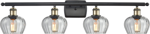 Innovations 516-4W-BAB-G92 Ballston Fenton Black Antique Brass LED 4-Light Bathroom Vanity Light Fixture