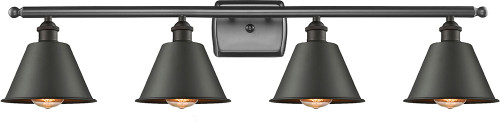 Innovations 516-4W-OB-M8 Ballston Smithfield Brushed Brass LED 4-Light Bathroom Vanity Light Fixture