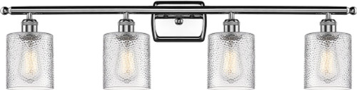 Innovations 516-4W-PC-G112-LED Ballston Cobbleskill Modern Polished Chrome LED 4-Light Bathroom Light Fixture