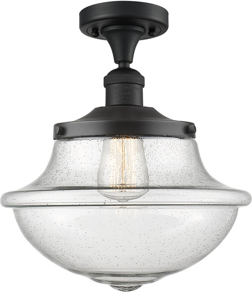 Innovations 517-1CH-BK-G544 Franklin Restoration Oxford Brushed Brass LED Ceiling Light Fixture