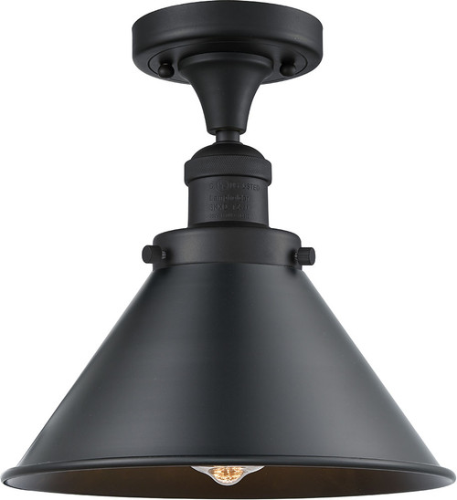 Innovations 517-1CH-BK-M10-BK Franklin Restoration Briarcliff Contemporary Matte Black Ceiling Lighting