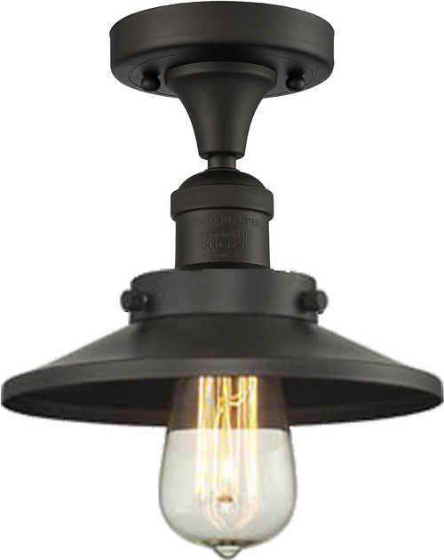 Innovations 517-1CH-OB-M5 Railroad Contemporary Oil Rubbed Bronze Flush Mount Lighting Fixture