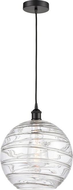Innovations 616-1P-G1213-12 Edison Athens Deco Swirl Contemporary LED 12" Hanging Pendant Light