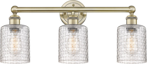 Innovations 616-3W-G112C-5CL Edison Cobbleskill Contemporary LED 3-Light Bath Sconce
